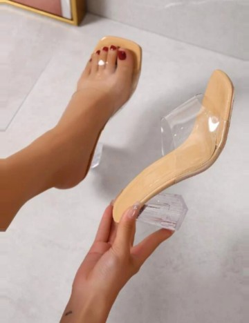 Sandale Cu Toc Shein, transparent