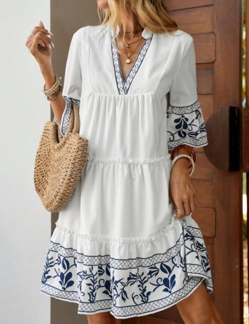 Rochie mini Emery Rose by Shein, alb