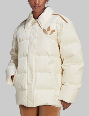 Geacă cu puf Adidas, crem