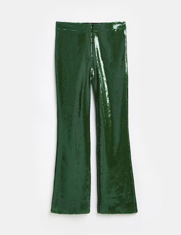 Pantaloni evazați River Island, verde