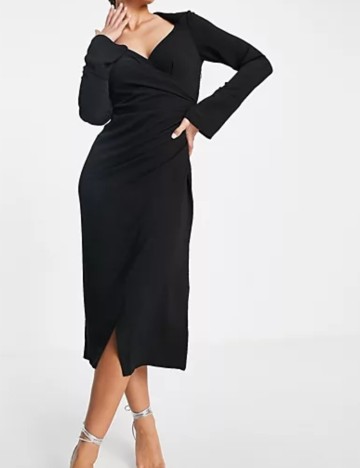 Rochie midi ASOS, negru