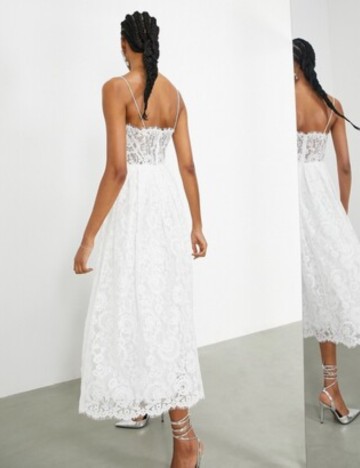 Rochie de ocazie ASOS, alb