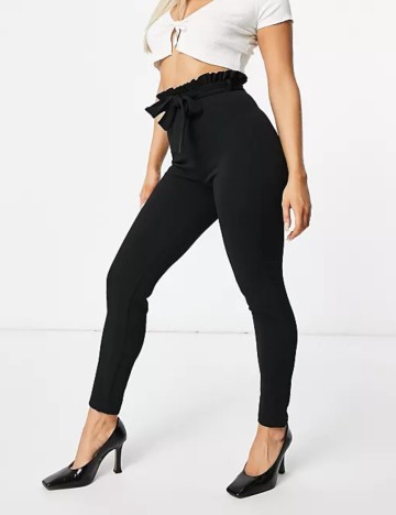 Pantaloni Flounce, negru