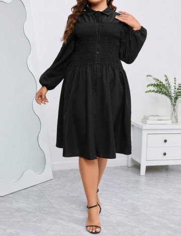 Rochie midi Shein Curve+, negru