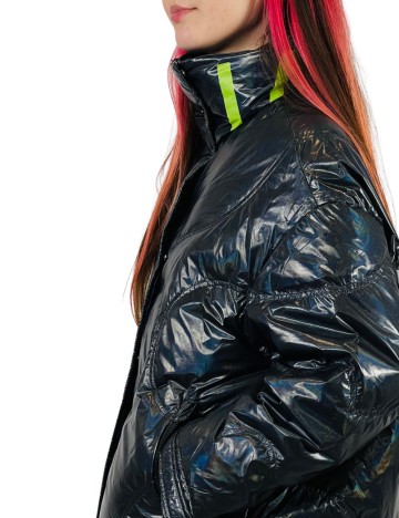 Geacă de puf natural Shein, bluemarin