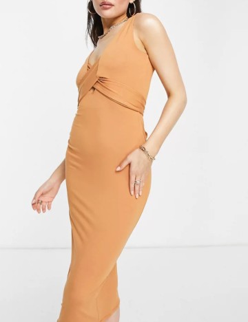 Rochie midi ASOS, cărămiziu