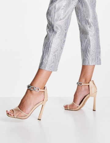 Sandale Cu Toc Topshop, bej
