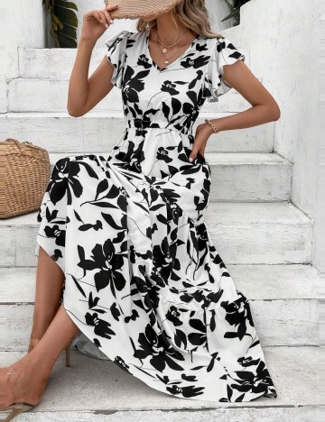 Rochie maxi Shein, mix culori