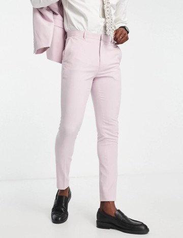 Pantaloni de costum ASOS, roz