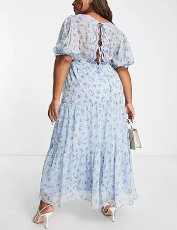 Rochie maxi ASOS, albastru