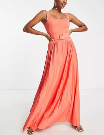 Rochie maxi ASOS, roz coral