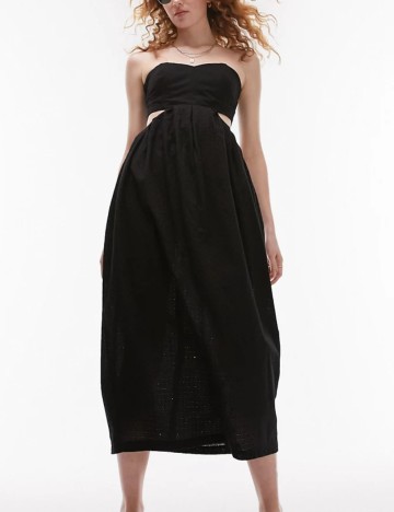 Rochie midi Topshop, negru