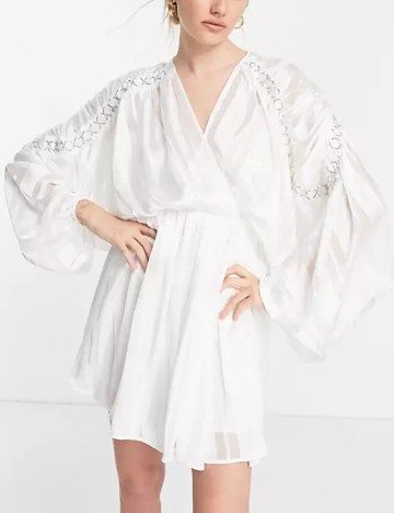 Rochie mini ASOS, alb
