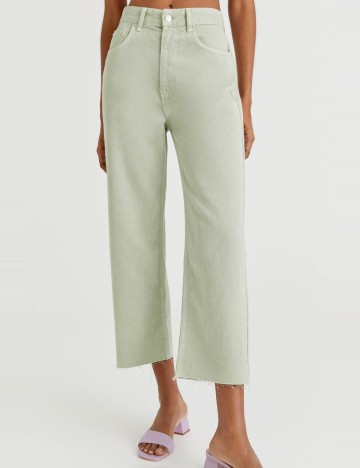 Jeans Pull&Bear, verde deschis