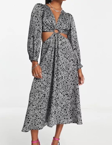 Rochie midi Topshop, mix culori