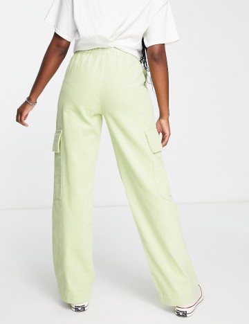 Pantaloni Raiați ASOS, verde