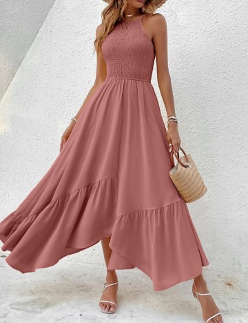 Rochie maxi Shein, roz prafuit