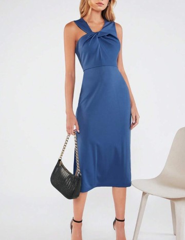 Rochie midi Shein, bleumarin deschis