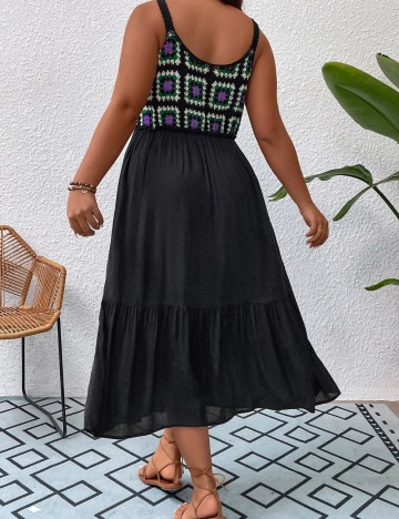 Rochie midi Shein Curve+, negru