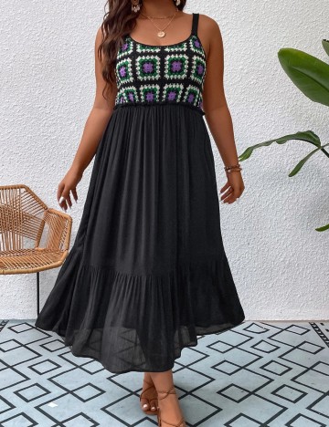 Rochie midi Shein Curve+, negru