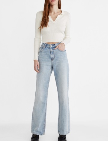 Jeans Stradivarius, albastru