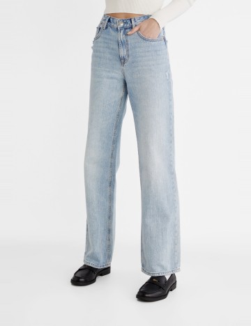 Jeans Stradivarius, albastru