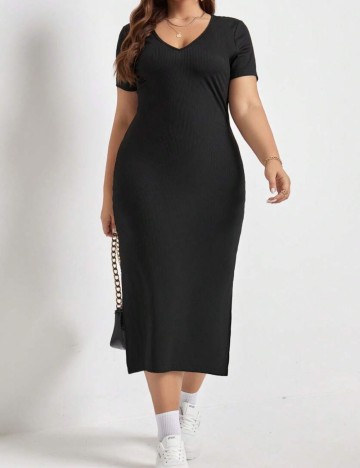 Rochie midi Shein Curve+, negru