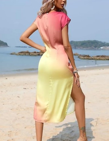 Rochie midi Shein, mix culori