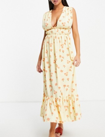 Rochie midi ASOS, galben