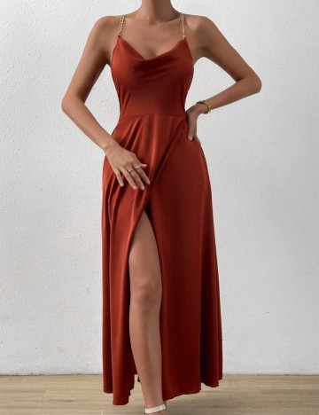 Rochie maxi Shein, cărămiziu