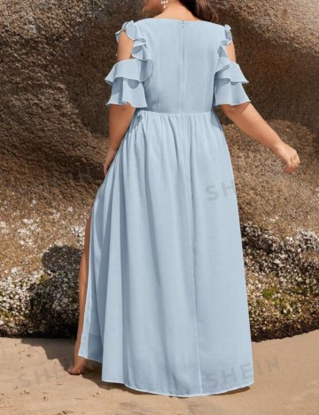 Rochie maxi Shein Curve+, albastru