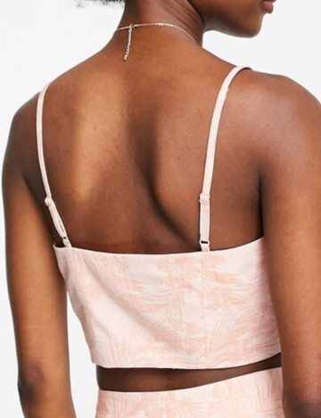 Top cu bretele subțiri ASOS, roz