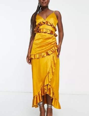 Rochie midi IN THE STYLE, portocaliu