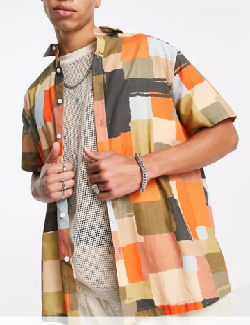 Cămașă cu m&acirc;necă scurtă ASOS, mix culori