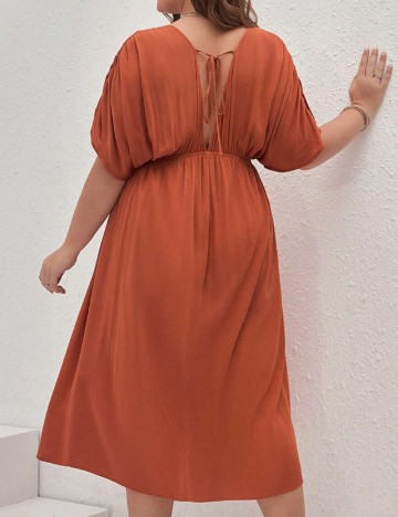 Rochie maxi Shein Curve+, portocaliu