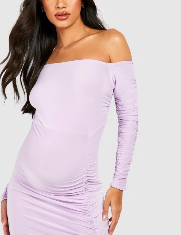 Rochie midi Boohoo, mov