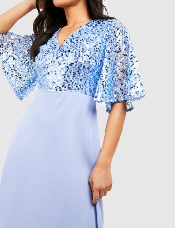 Rochie midi Boohoo, albastru