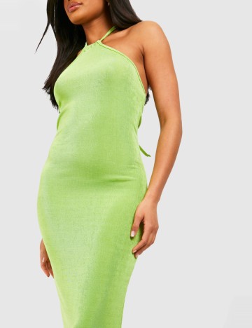 Rochie maxi Boohoo, verde