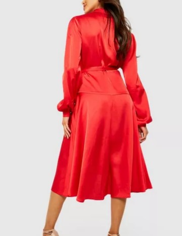 Rochie midi Boohoo, roșu