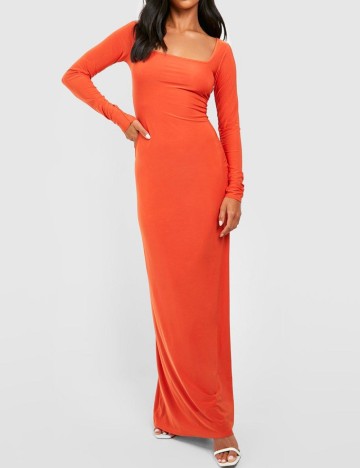 Rochie maxi Boohoo, portocaliu