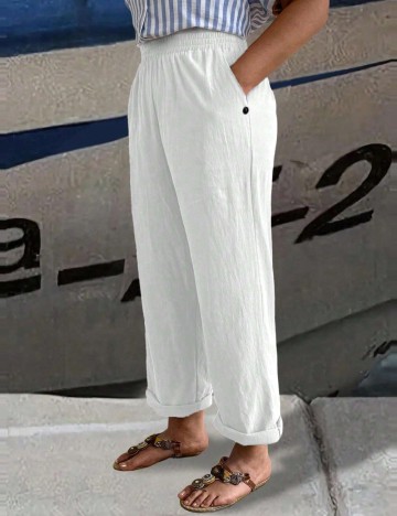 Pantaloni Shein, alb