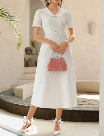 Rochie midi Shein, alb
