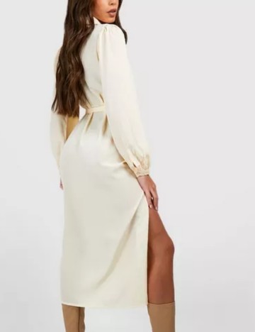 Rochie midi Boohoo, crem