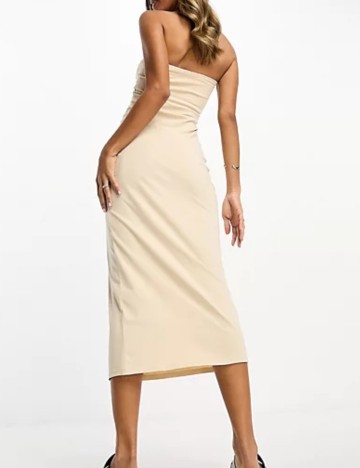 Rochie midi ASOS, bej