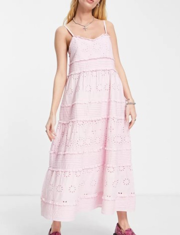 Rochie midi ASOS, roz