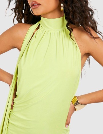 Rochie mini Boohoo, verde