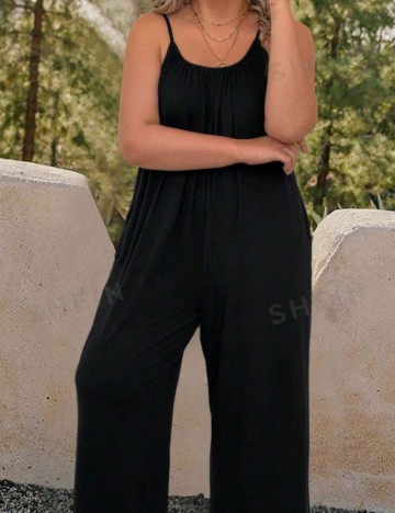 Salopetă lungă Shein Curve+, negru