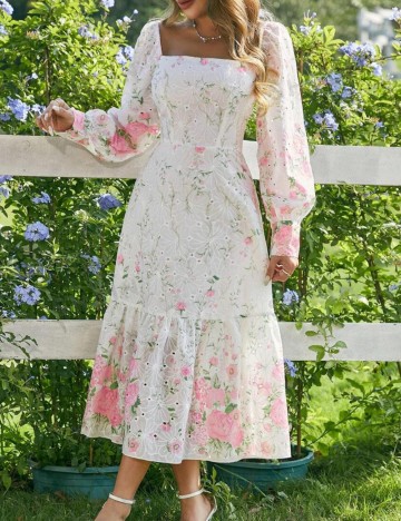Rochie midi Shein, alb