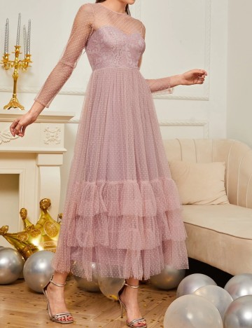 Rochie midi Shein, roz
