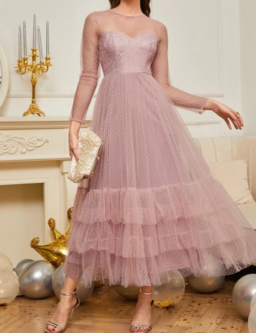 Rochie midi Shein, roz